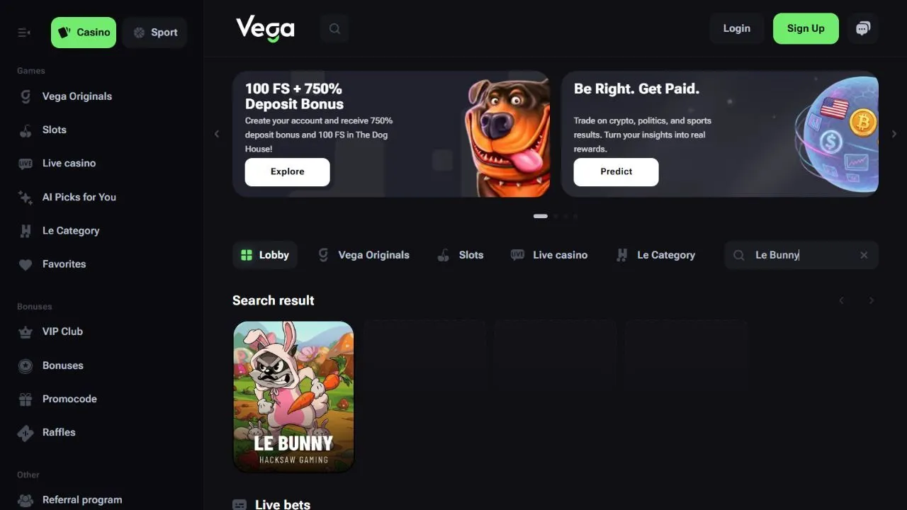 Vega.bet Casino Review preview 5