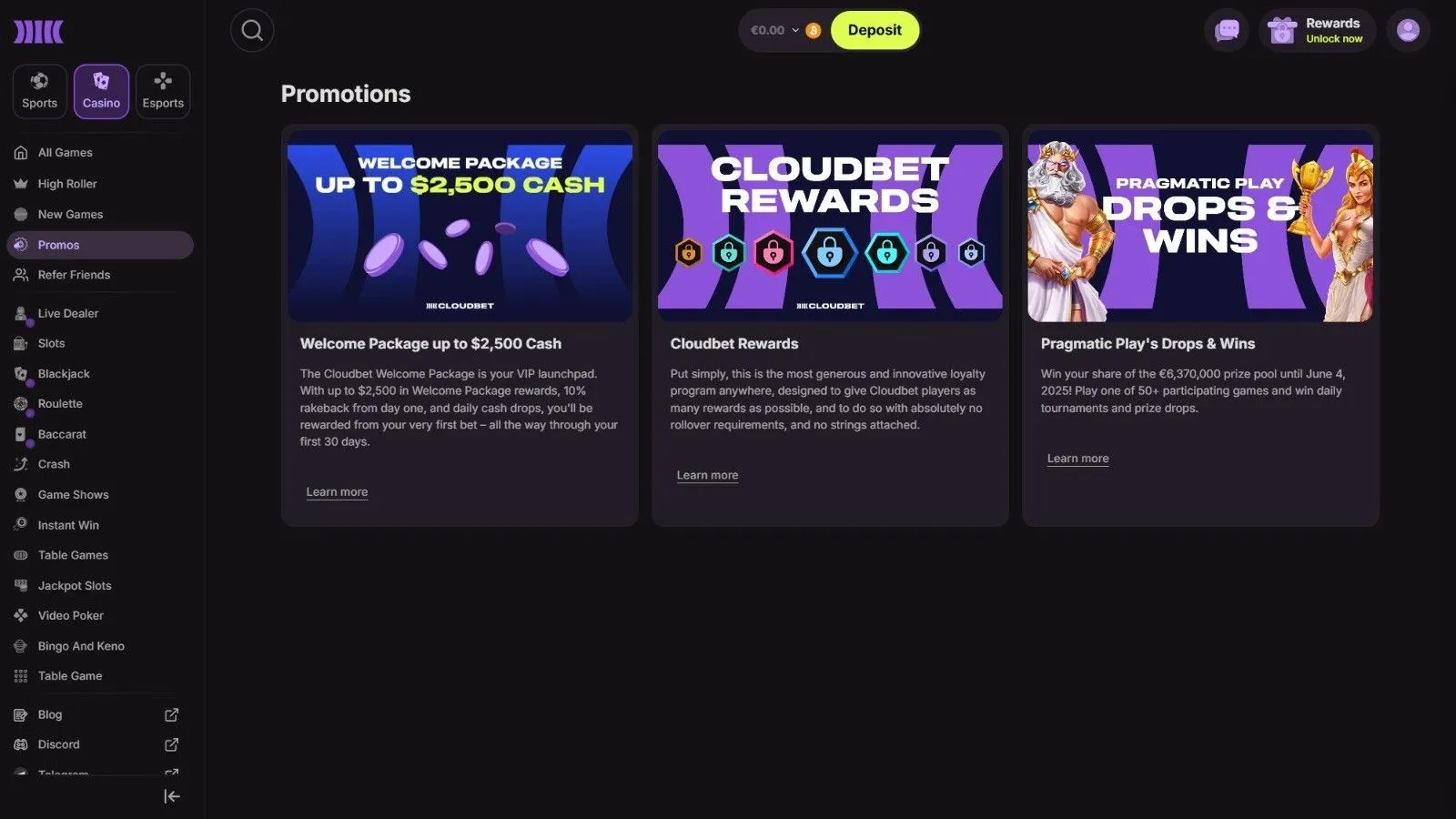 Cloudbet Casino Review 2026 preview 5