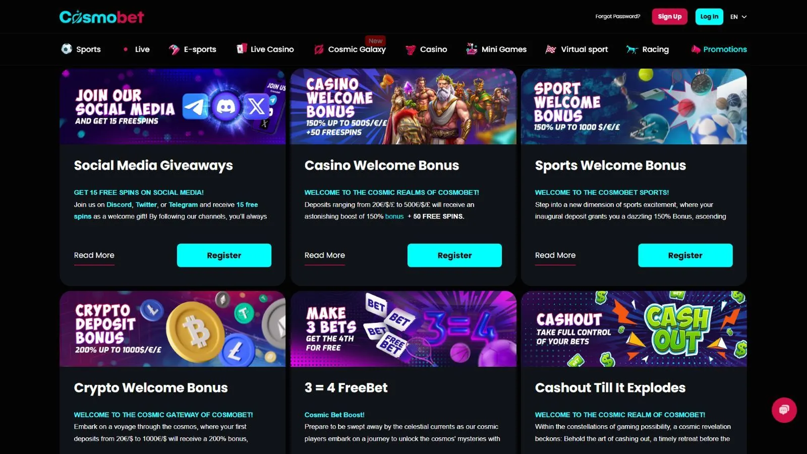 CosmoBet Casino Review 2026 preview 6