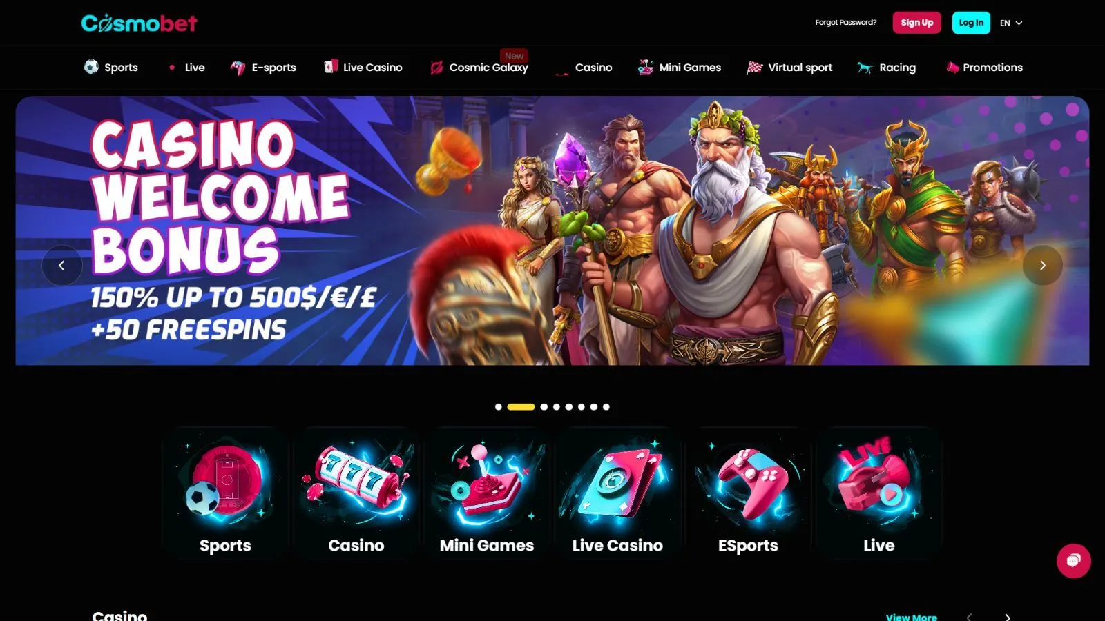 CosmoBet Casino Review 2026 preview 3