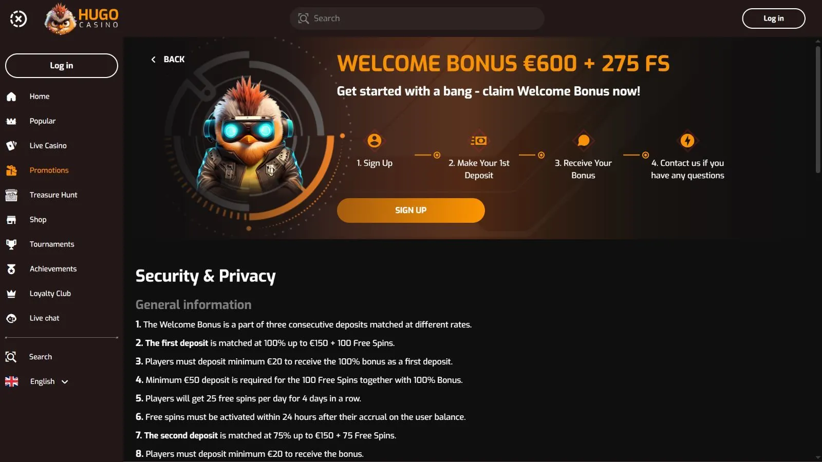Hugo Casino Review 2026 preview 8