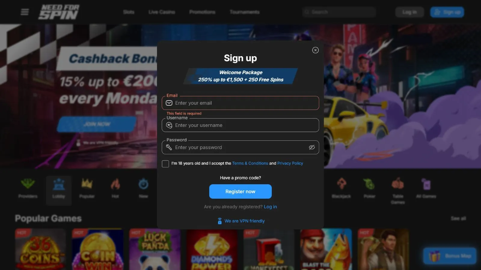 Need For Spin Casino Review 2026 preview 1
