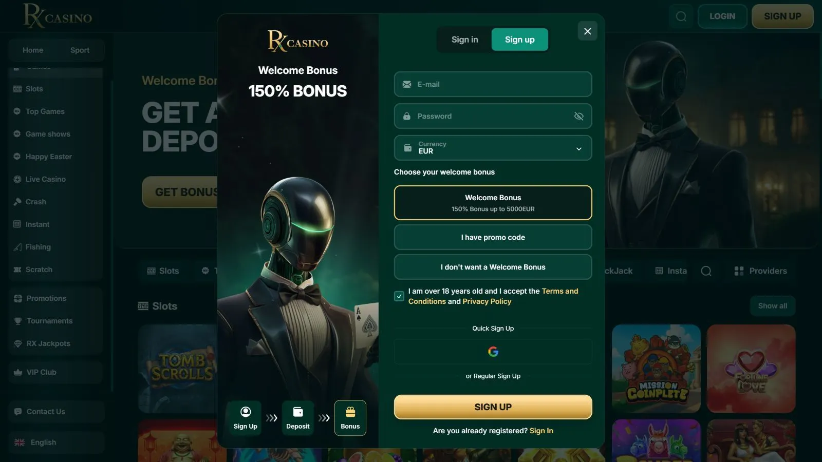 RX Casino Review 2026 preview 1