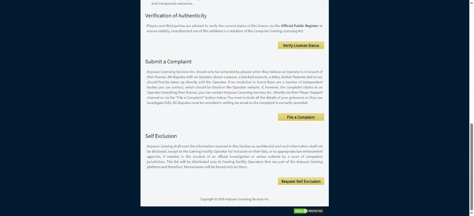 Anjouan licence validator for Bitguruz Casino